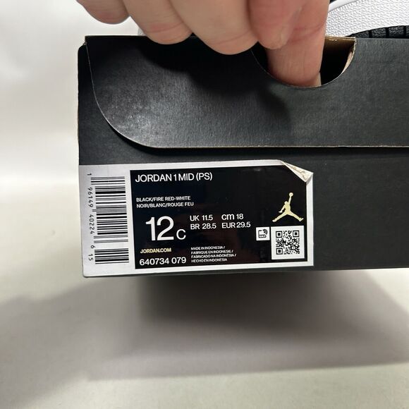 Nike Air Jordan 1 Mid Retro PS “Fire Red” 2024 - Picture 5 of 5